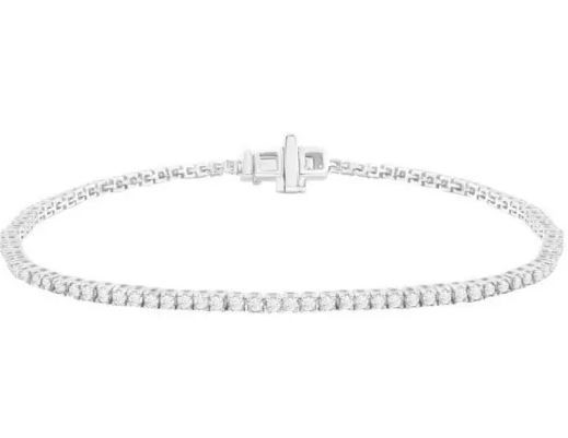 9K Yellow GOLD 1.00CT HI I1 DIAMOND Bracelet 18.5cm