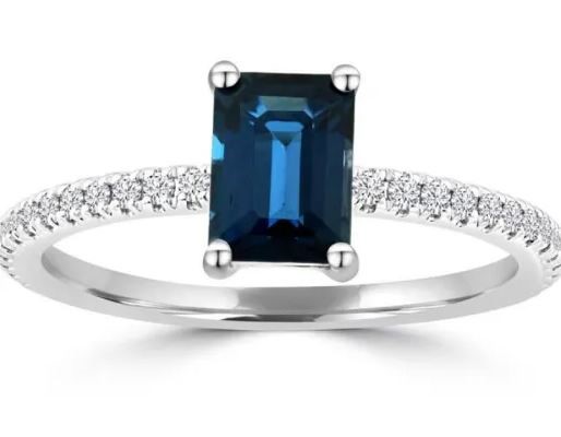 9K Yellow Gold 0.30ct HI SI DIAMOND RUB EMLD SAP RI