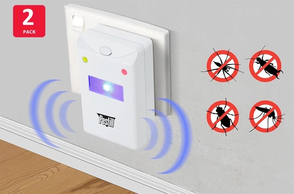 2 x Pestill 2-in-1 ElectroSonic Pest Repeller.
