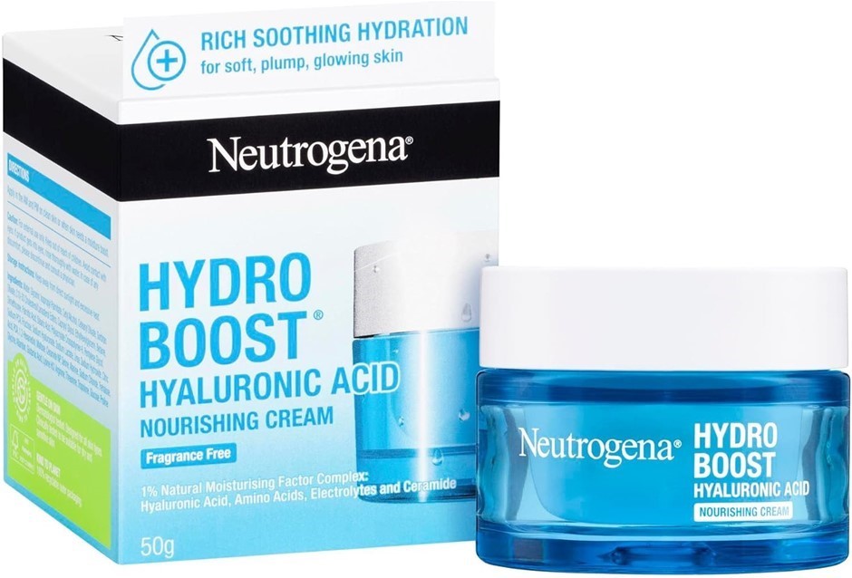 2 x NEUTROGENA Hydro Boost Hyaluronic Acid Nourishing Cream, Dry Skin, Face