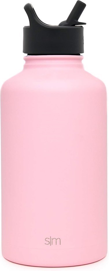 SIMPLE MODERN Insulated Stainless Steel Water Bottle with Straw - Leak-Proo