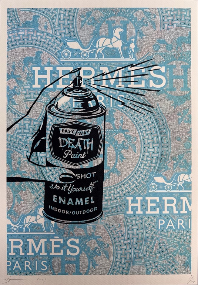 Death NYC Signed Street Art Print "Do it Yourself ENAMEL/H Paris Style"