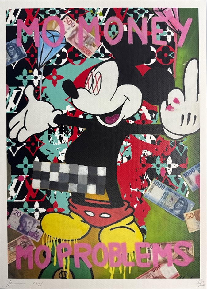 Death NYC Signed Street Art Print "MO MONEY" Limited Edition