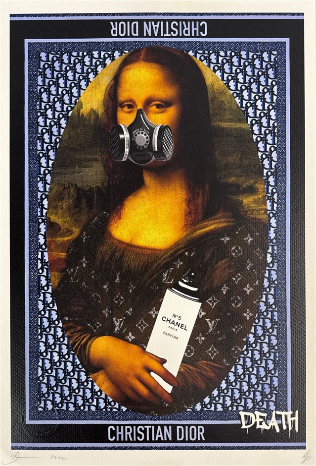 Death NYC Signed Street Art "Moana Lisa/Dior Style" Artist Proof