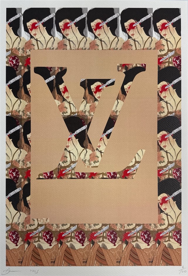 Death NYC Signed Street Art Print "LV/Japanese Woman Style" Limited Edition