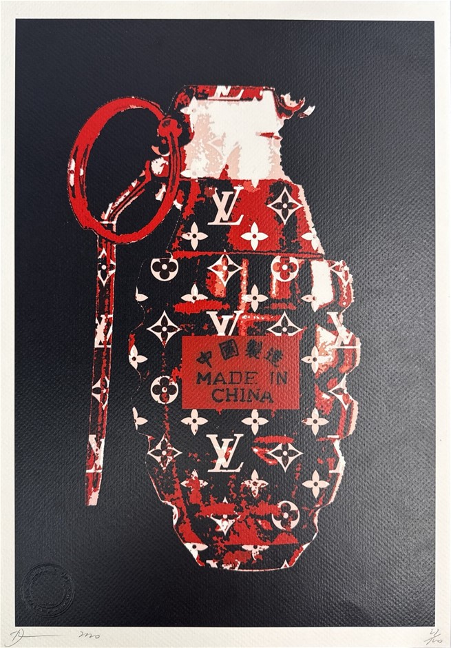 Death NYC Signed Street Art Print "Made in China Grenade Style"