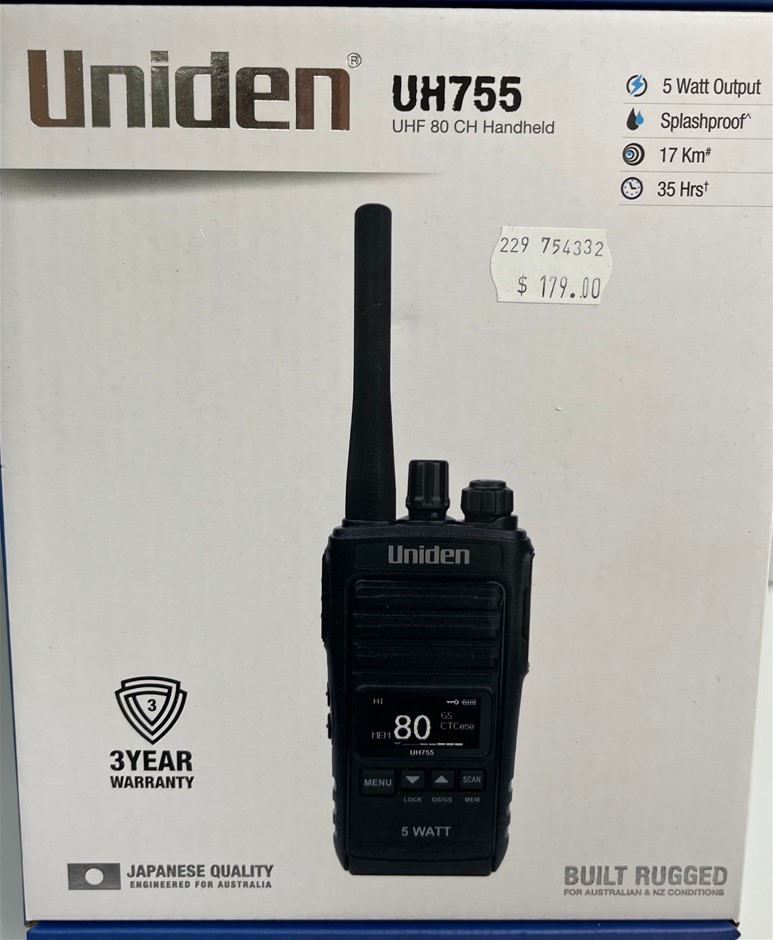 UNIDEN 5 Watt 80 CH Handheld