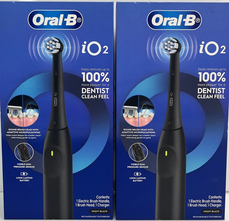 2 x ORAL-B iO2 Electric Toothbrushes