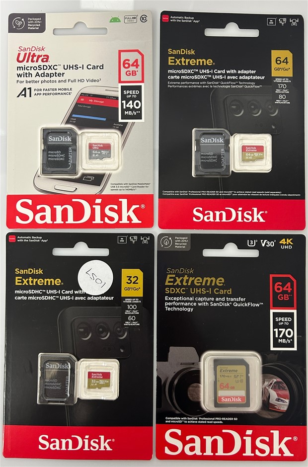 1 x SANDISK Extreme microSDXC UHS-I Card with Adapter