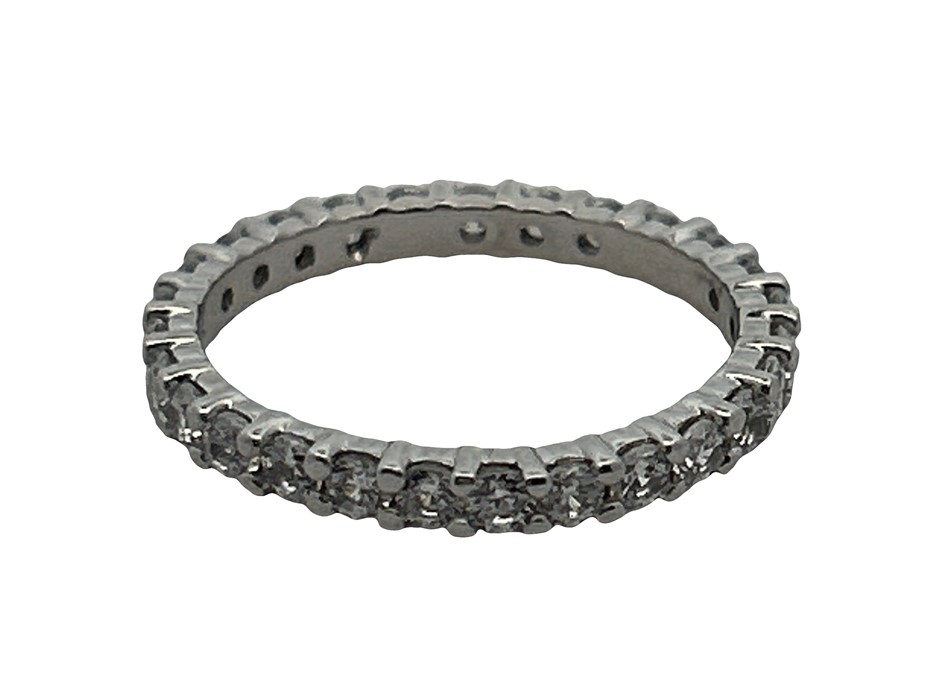 SECRETS 14ct White Gold Cubic Zirconia Ring