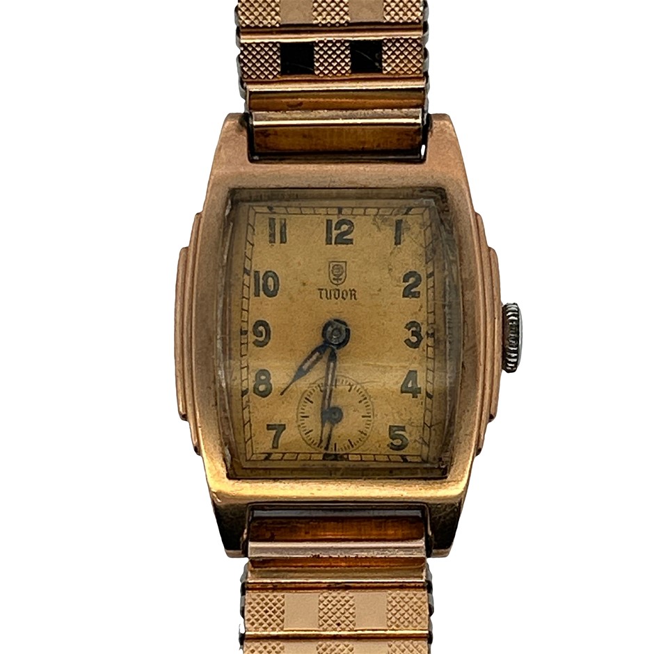 Vintage TUDOR 9ct Rose Gold Watch