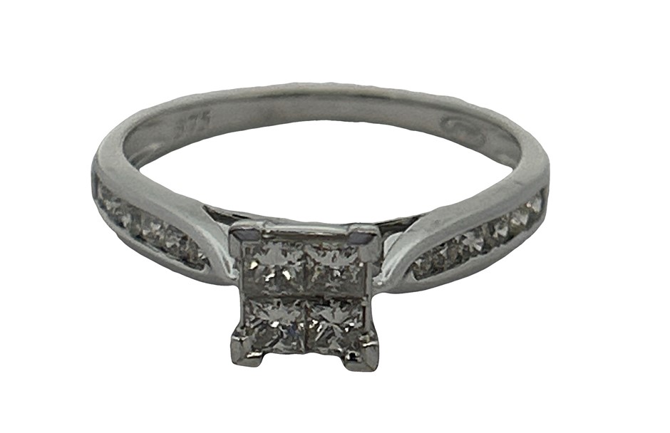 9ct White Gold 0.58ct Diamond Ring