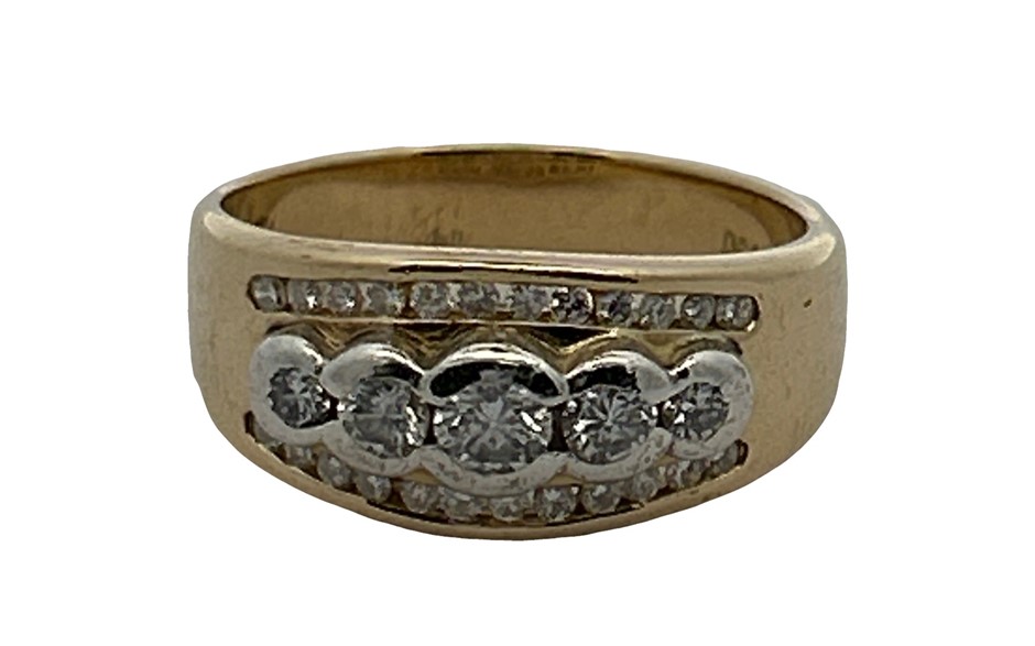 18ct Yellow Gold 0.52ct Diamond Band