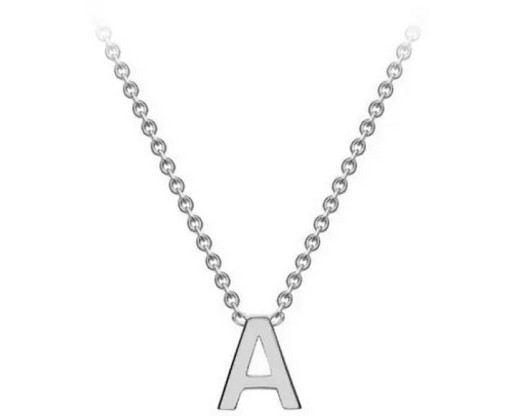 #1 9K WHITE GOLD INITIAL 'A' NECKLACE 38+5cm