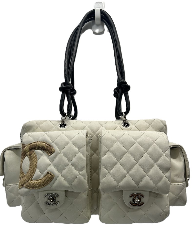 CHANEL Cambon Reporter Multi Pocket Handbag