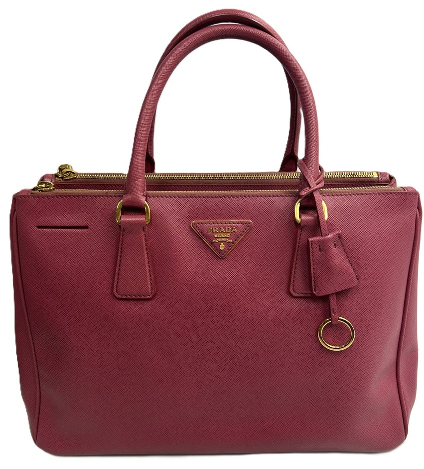 PRADA Galleria Pink Saffiano Leather Handbag
