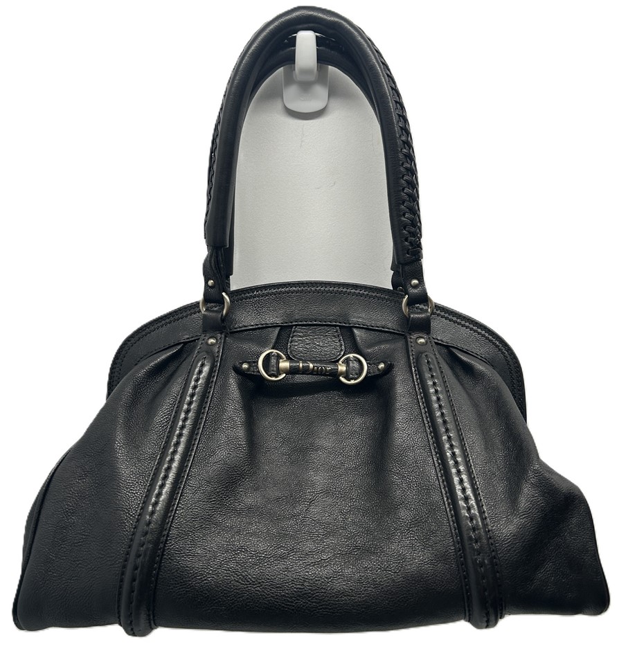 CHRISTIAN DIOR My Dior Black Leather Frame Handbag