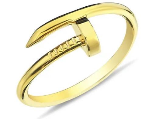 9K Yellow Gold NAIL RING