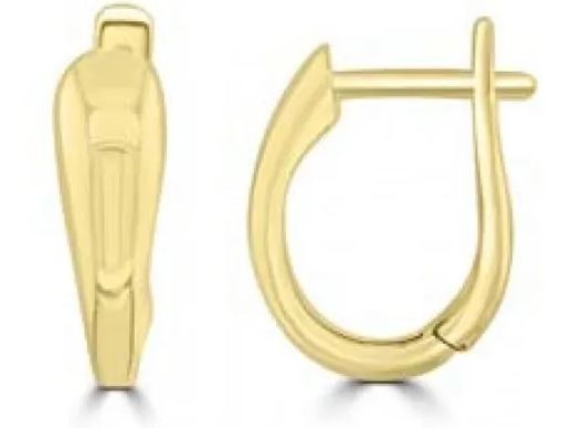 9K Yellow Gold SOLID TAPERED HOOPS
