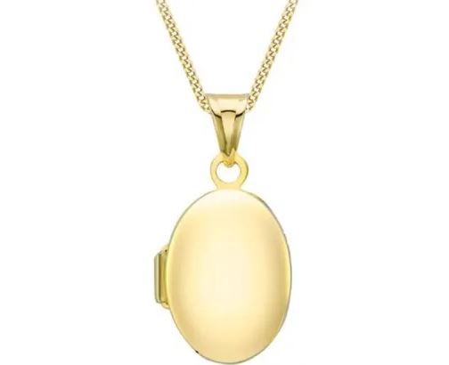 9K Yellow GOLD SMALL OVAL LOCKET