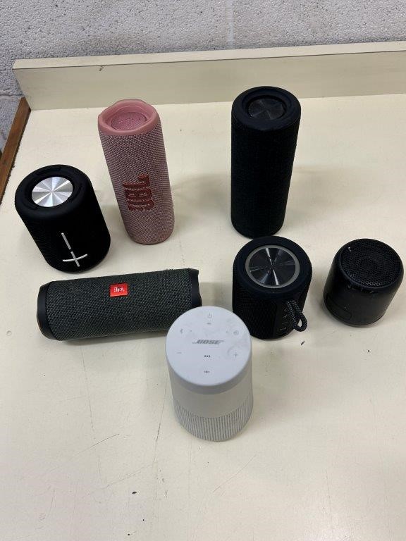 7 x Assorted Brands Bluetooth speakers