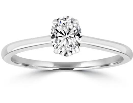 9K WHITE GOLD 0.63CT HI I1 DIAMOND RING