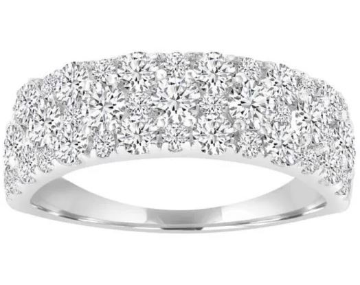 9K WHITE GOLD 2CT HI I1 DIAMOND RING