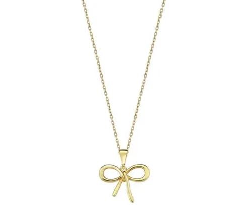9K YELLOW GOLD PETITE BOW NECKLACE 40-45cm
