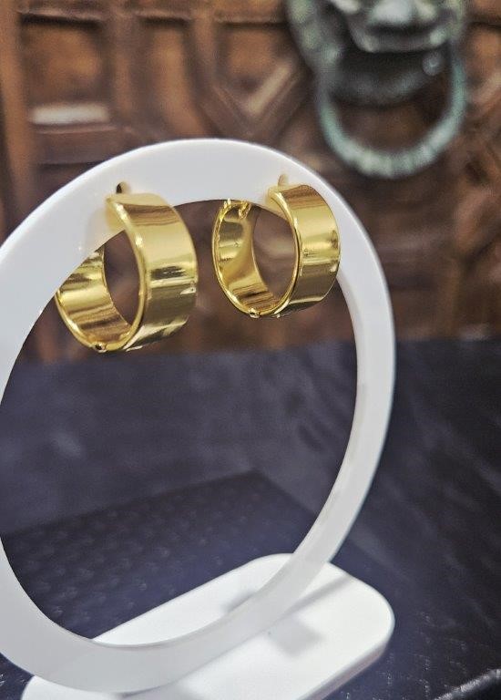 18K/Italy Solid Gold Filled Earring -(stamped 18K/Italy)-Warranty Quality