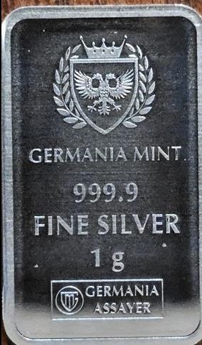 GERMANIA MINT NEW PRODUCT- 1 GRAM 999.9 FINE SILVER- GERMANIA 1GRAM
