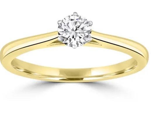 9K WHITE GLD 0.50CT HI I1 DIAMOND RING SET