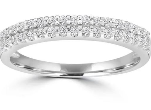 9K WHITE GOLD 0.25CT HI I1 DIAMOND RING