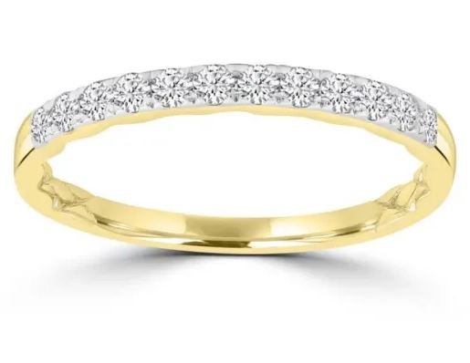 9K Yellow GOLD 0.25CT HI I1 DIAMOND RING