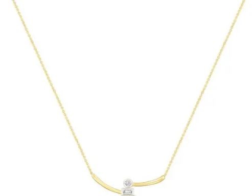 9K Yellow GLD 0.15CT HI I1 DIAMOND SAPPHIRE RNG