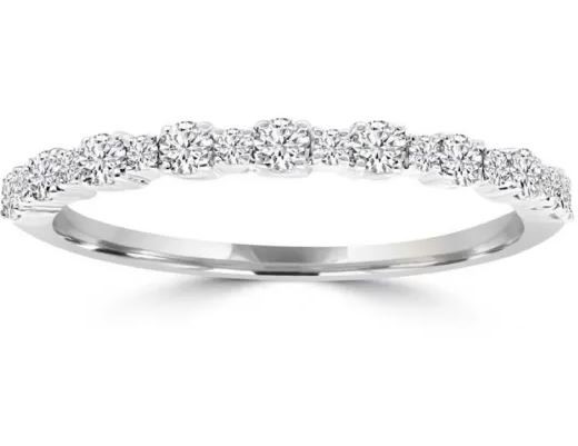 9K WHITE GOLD 0.33ct HI I1 DIAMOND RING