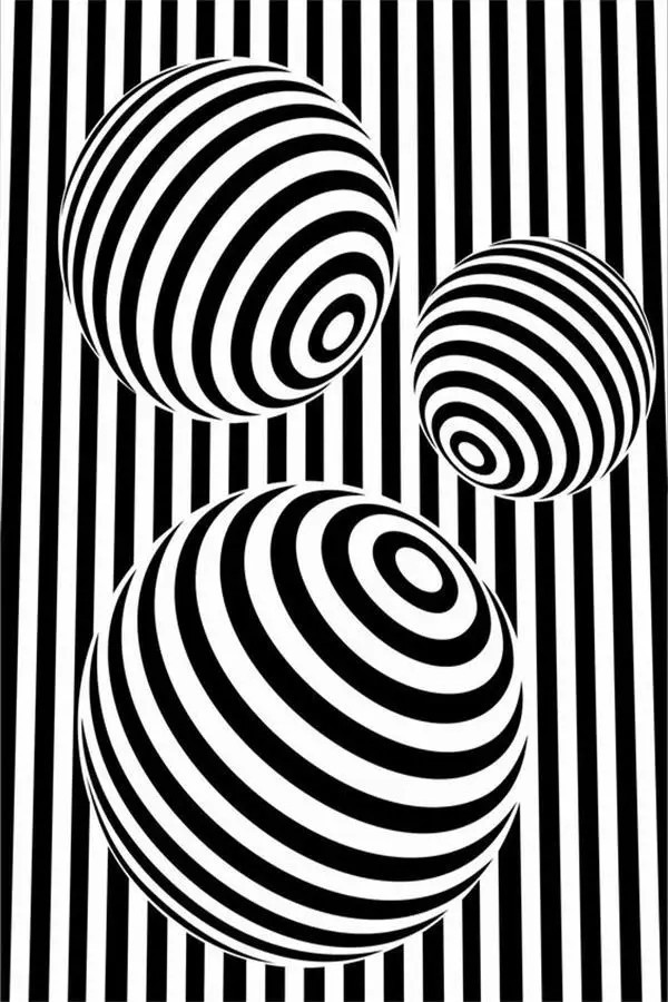 Modern 3D Abstract "OPTICAL ILLUSION " Canvas Print