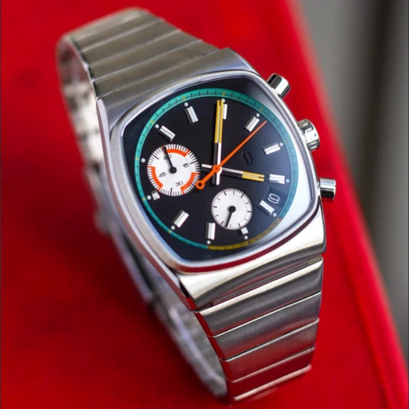 NASIR Square Silver Blue SS Ladies Quartz Watch