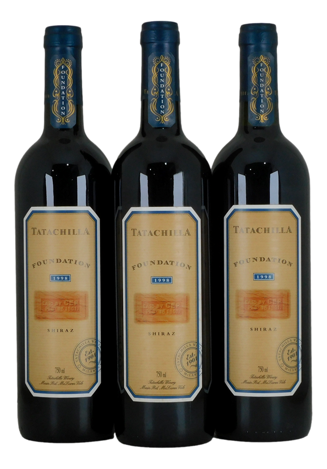 Tatachilla Foundation Shiraz 1998 (3x 750mL),