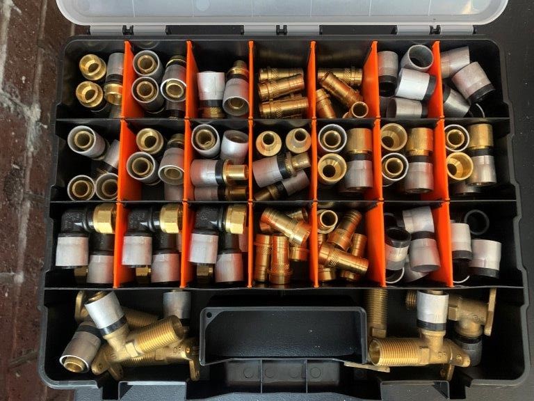 Large Quality Carry Case with Elbows, Joiners and More