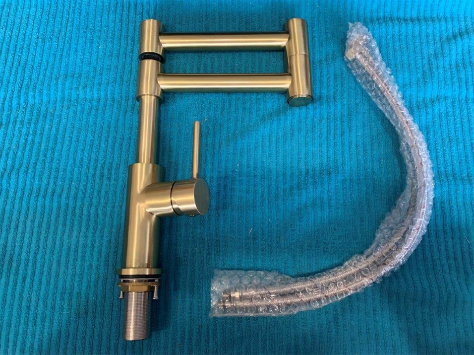 S430AB Sirca Double Swivel Mixer Tap, Antique Brass - Quantity 1