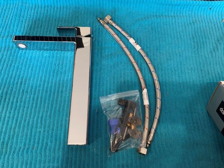 New in Box Dorf Epic Tower Basin Mixer Tap, Brass - Quantity 1