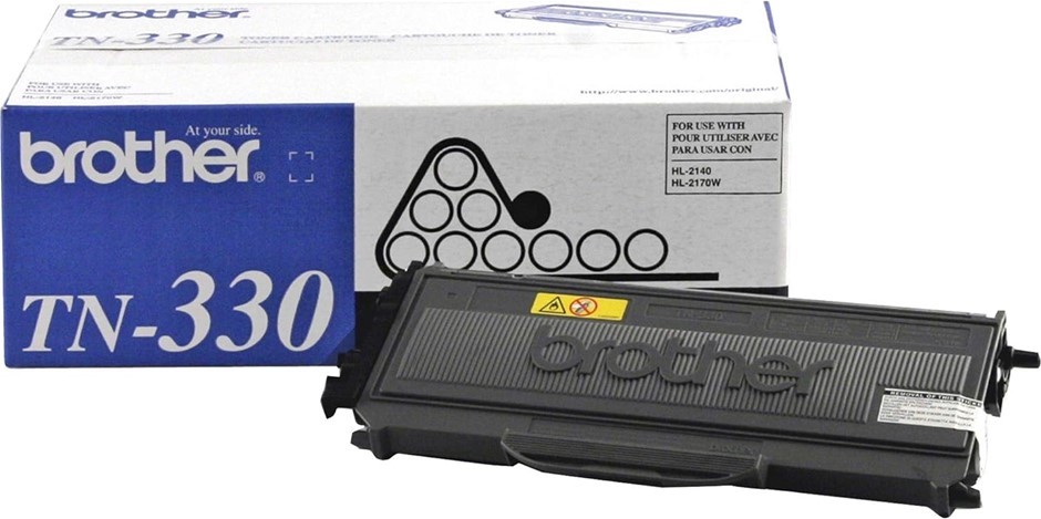BROTHER Genuine TN330 Mono Laser Toner Cartridge, Pack of 1.