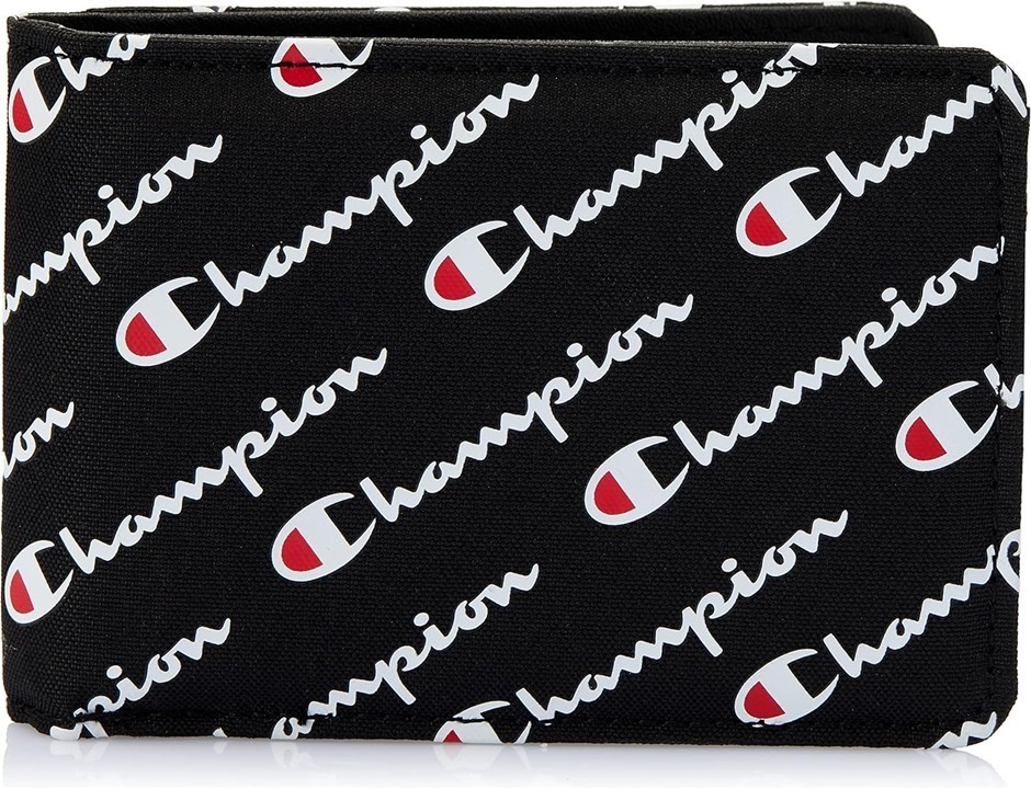 CHAMPION Graphic Wallet, One Size, Black/Scarlet Logo (001), CH3002AZ-001.