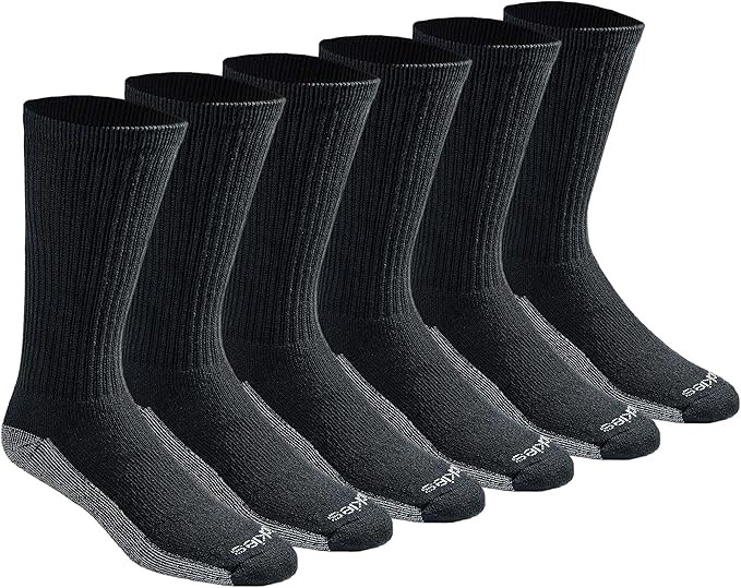 Dickies Men's Dri-tech Moisture Control Max Full Cushion Crew Socks Multipa