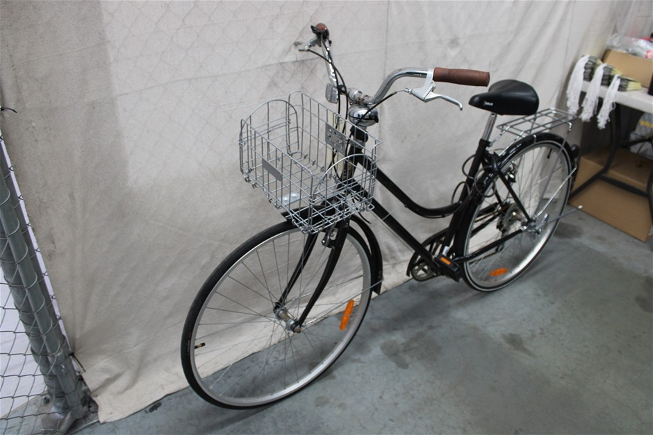 Black Bicycle with Front Basket