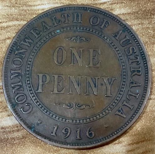 1916 Australia KGV One Penny