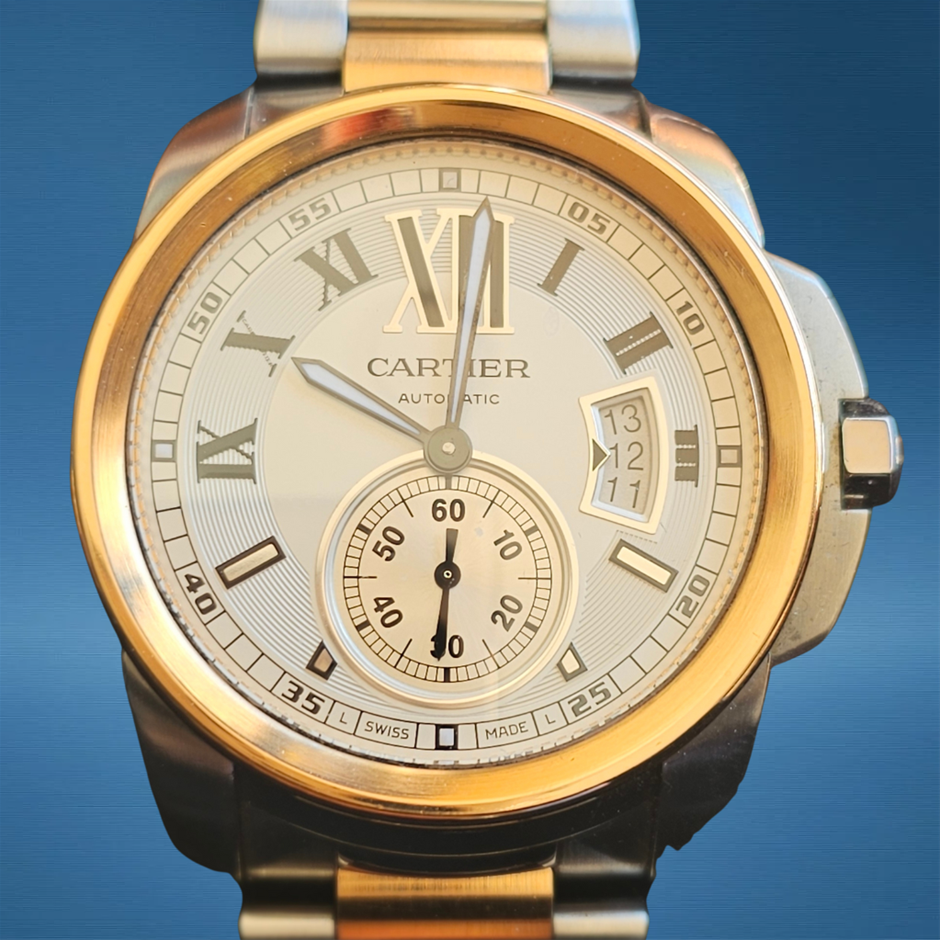 Cartier Calibre de Cartier 3389 W7100036 Large 42mm Steel 18K Rose Gold WxO