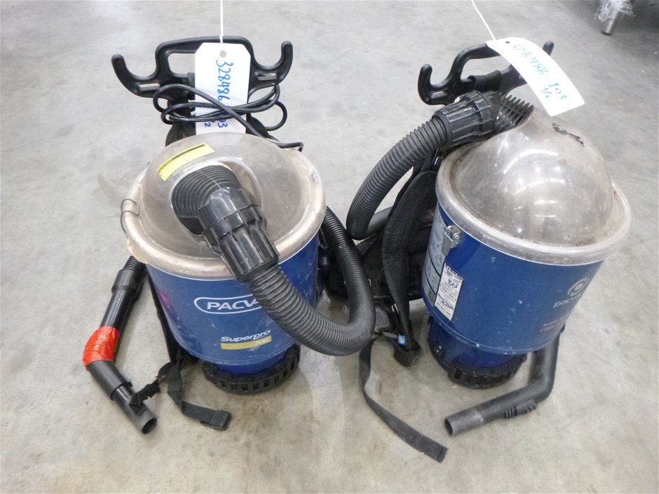 Qty 2 x PacVac Super Pro 700 BackPack Vacuum Cleaners