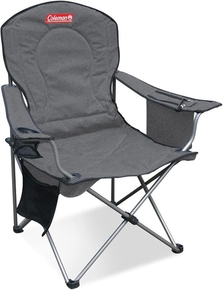 COLEMAN Chair Quad Deluxe Cooler Heather (Wide).