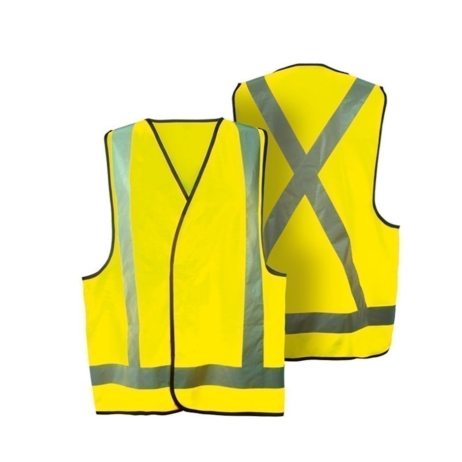 10 x TRAFALGAR HI-VIS Day/Night Safety Vest, Size 2XL, Yellow.